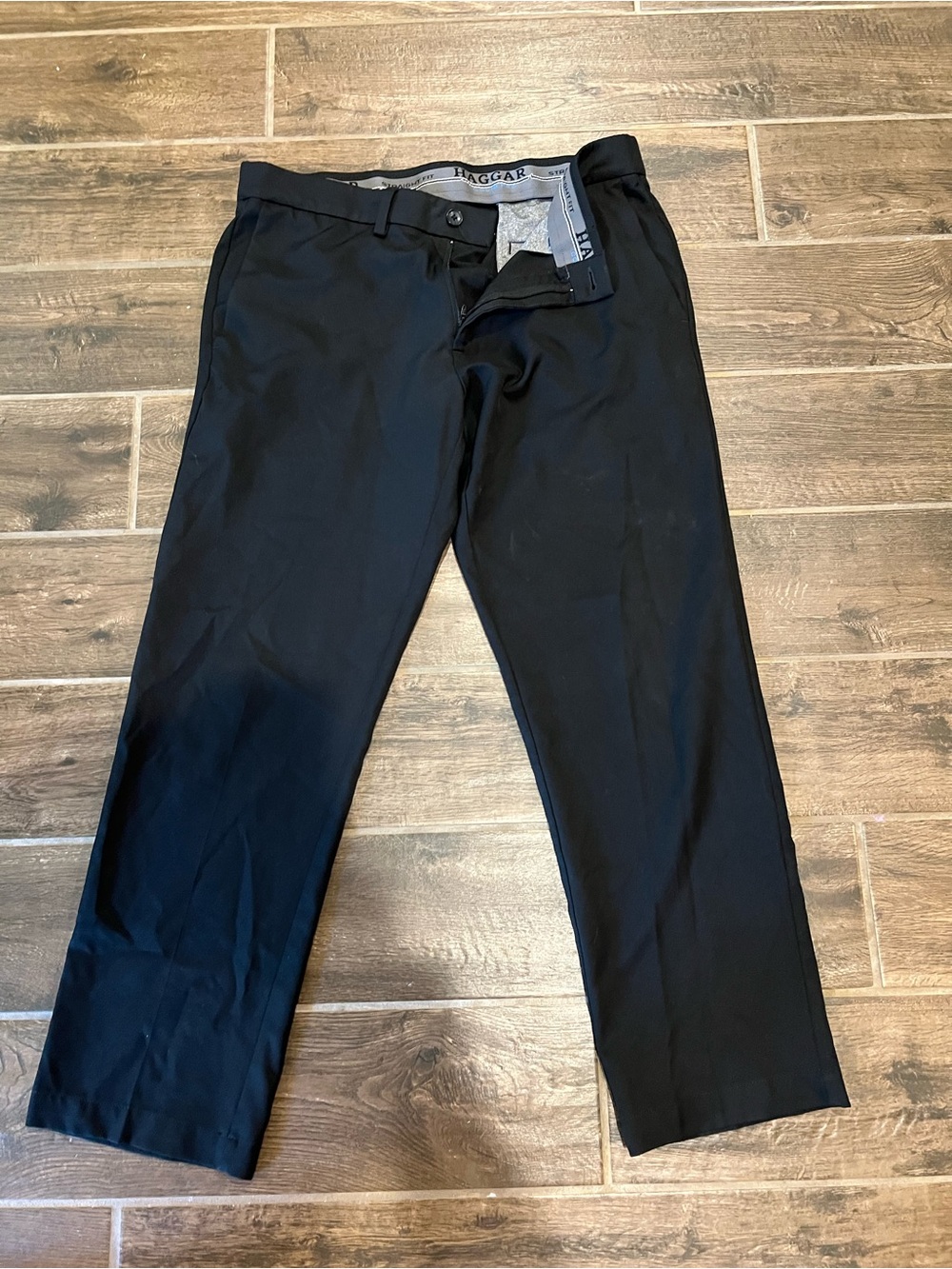 Haggar Men’s Black Dress Pants - Classic Straight Fit